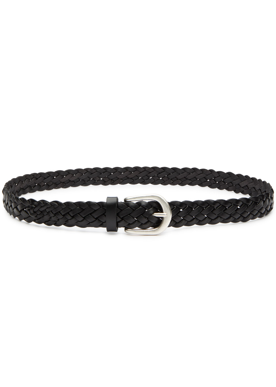 Andersons Belts Woven Leather Belt In Black