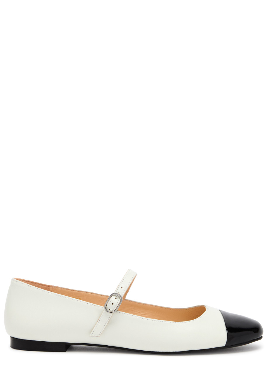 Alohas Musa Leather Ballet Flats - Black And White - 41 (IT41/ UK8)