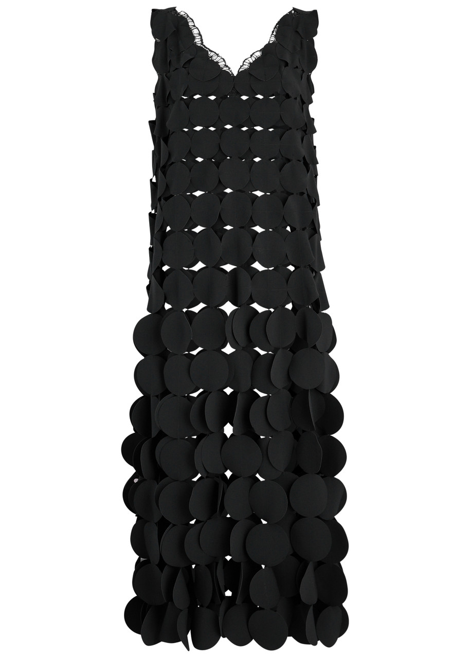 A.W.A.K.E Mode Laser-cut Lace-trimmed Maxi Dress - Black - 36 (UK8 / S)