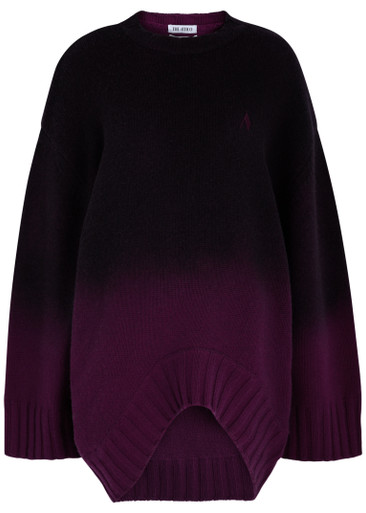 ワンピース THE ATTICO Grape Wool Blend Oversize Sweater 6615_PURP_1__44304.1719406883.