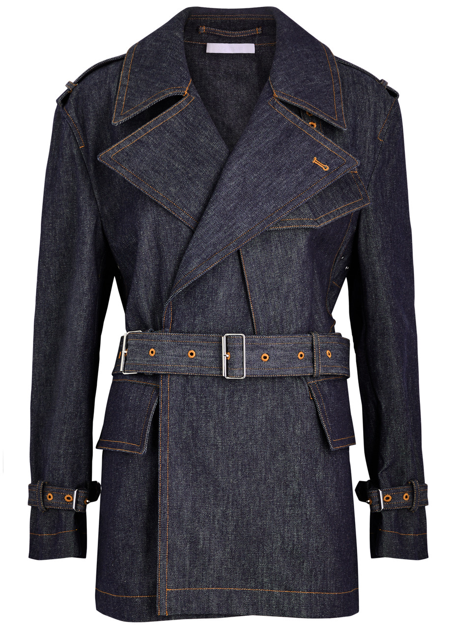 Helmut Lang Rider Belted Denim Jacket - Indigo