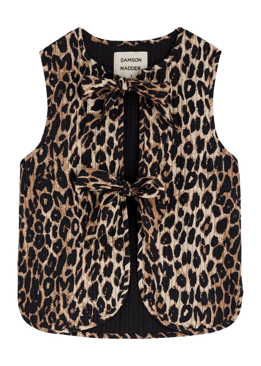 Damson Madder Tilly Leopard-print Cotton Gilet - 10 (UK10 / S)