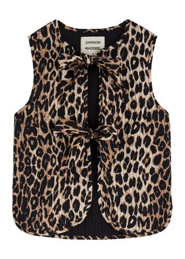 DAMSON MADDER Tilly leopard-print cotton gilet | Harvey Nichols