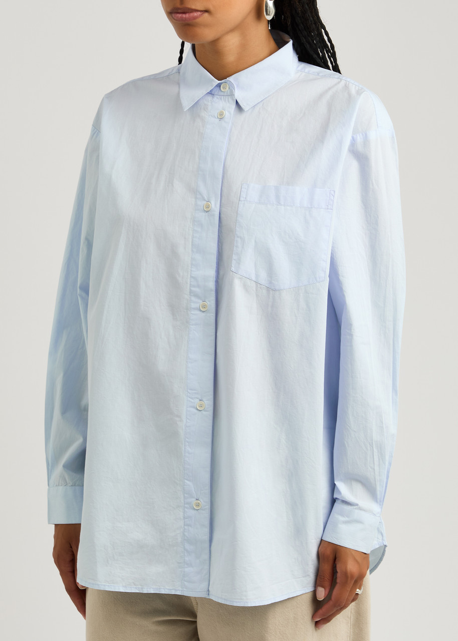 Skall Studio Edgar Cotton Shirt In Light Blue 2