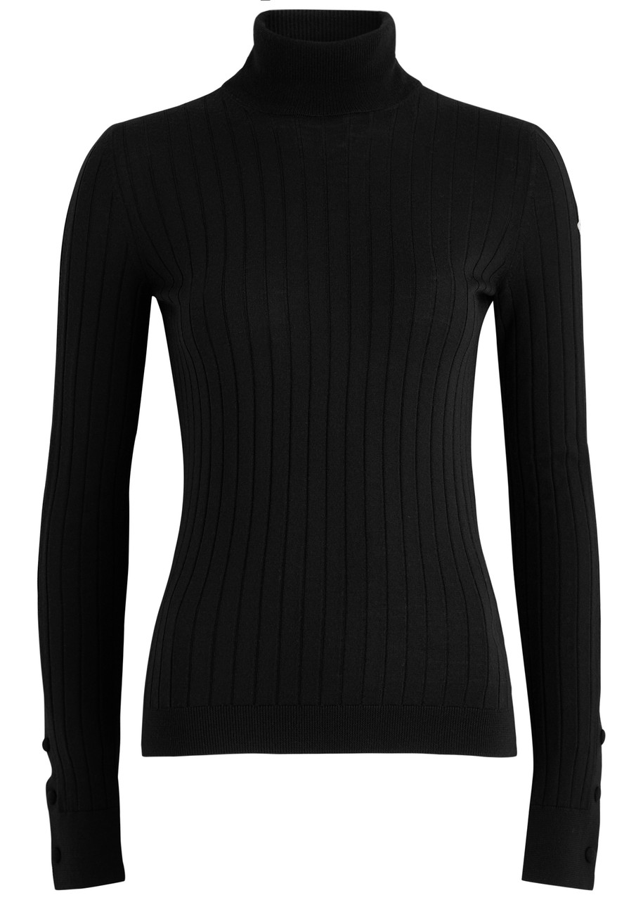 Moncler Wool And Cashmere Turtleneck Sweater In Black