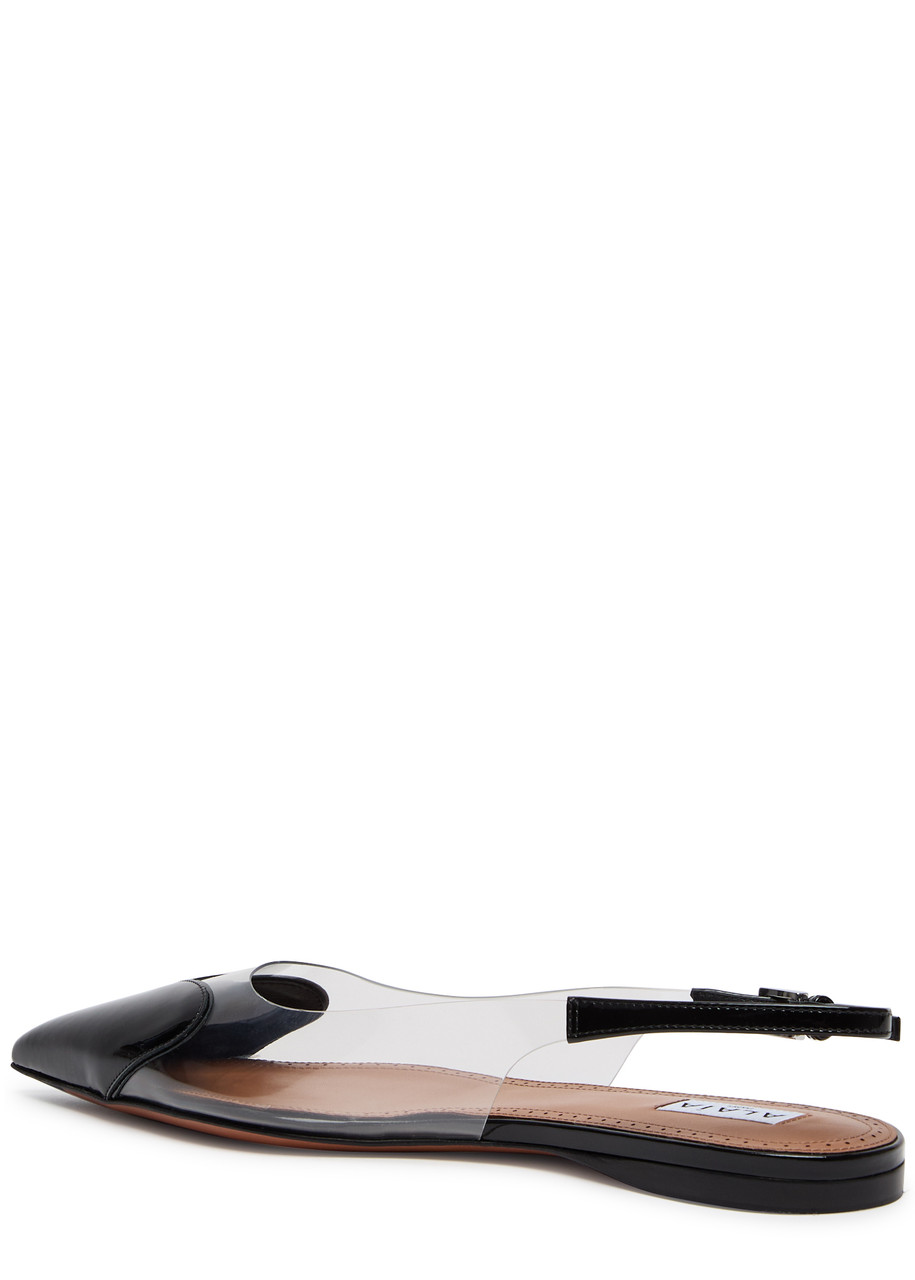Alaïa Le Cœur Slingback Flats In Black