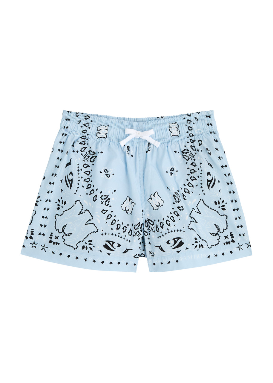 Amiri Kids Bandana-print Shell Swim Shorts - Blue Light - 12YR (12 Years)