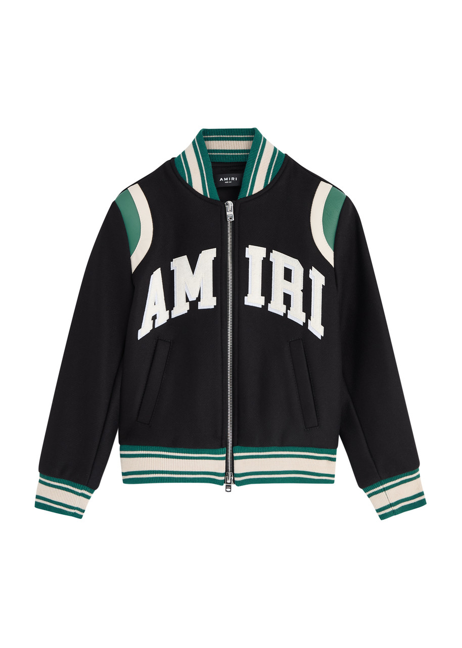 Amiri Kids Logo Wool-blend Bomber Jacket - Black - 10YR (10 Years)