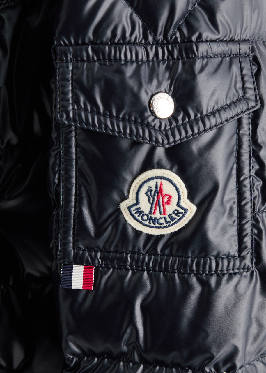 Moncler Kids Maneam Quilted Shell Jacket (8-10 Years) In Navy
