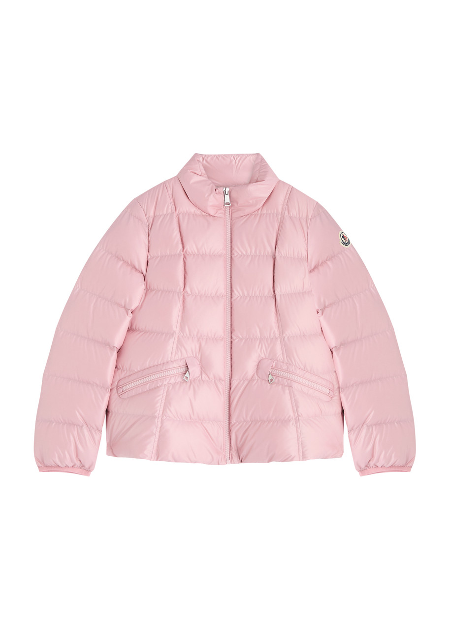 Moncler Kids Ainay Quilted Shell Jacket (8-10 Years) In Pink