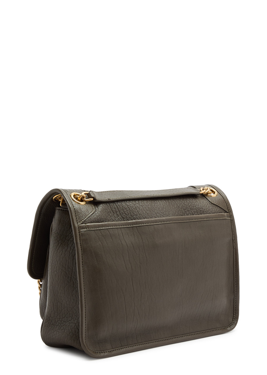  Saint Laurent - Women's Olive Niki Medium Leather Shoulder Bag - Adjustable Chain & Leather Shoulder Strap - One Size 
