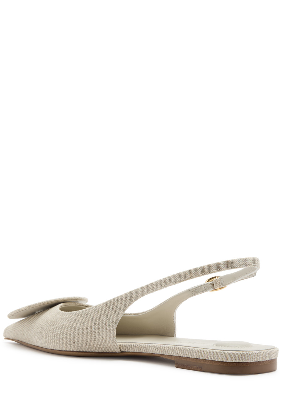 Jacquemus Duelo Slingbacks With Circle And Square Motifs In Beige