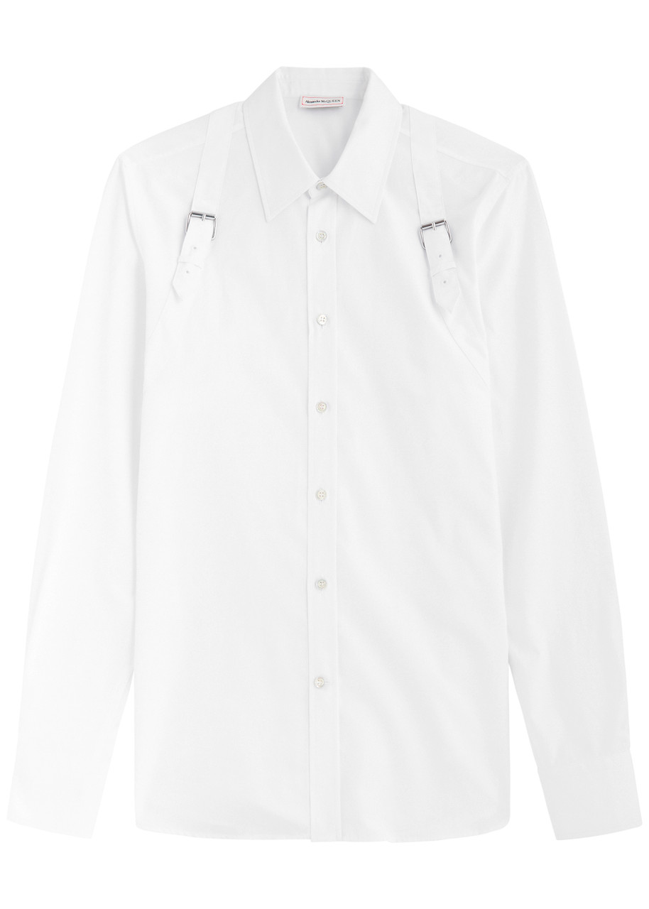 Alexander Mcqueen Harness Cotton-poplin Shirt – White – 38 (C15 / S) Alexander Mcqueen Harness Cotton-poplin Shirt – White – 38 (C15 / S)