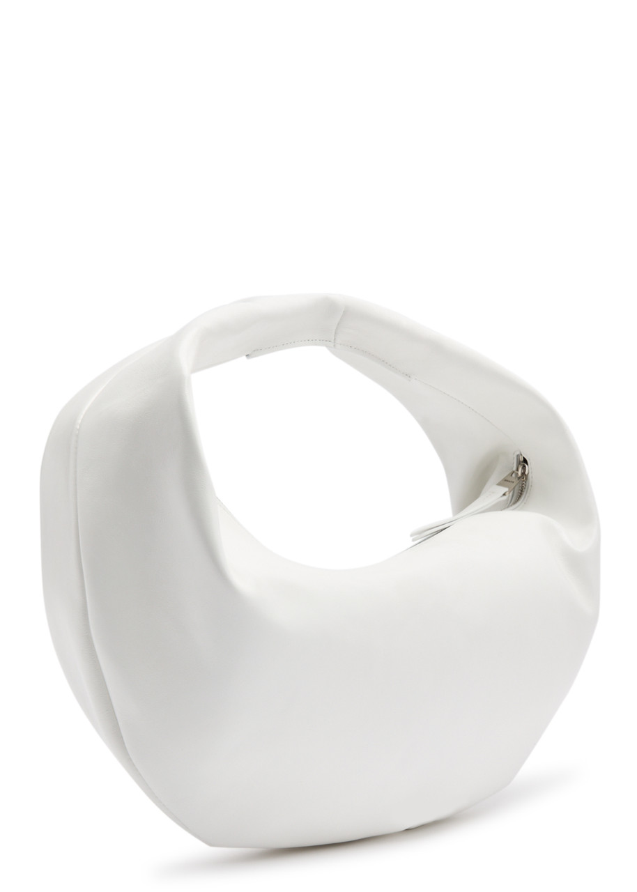 Khaite Olivia Medium Leather Top Handle Bag In White