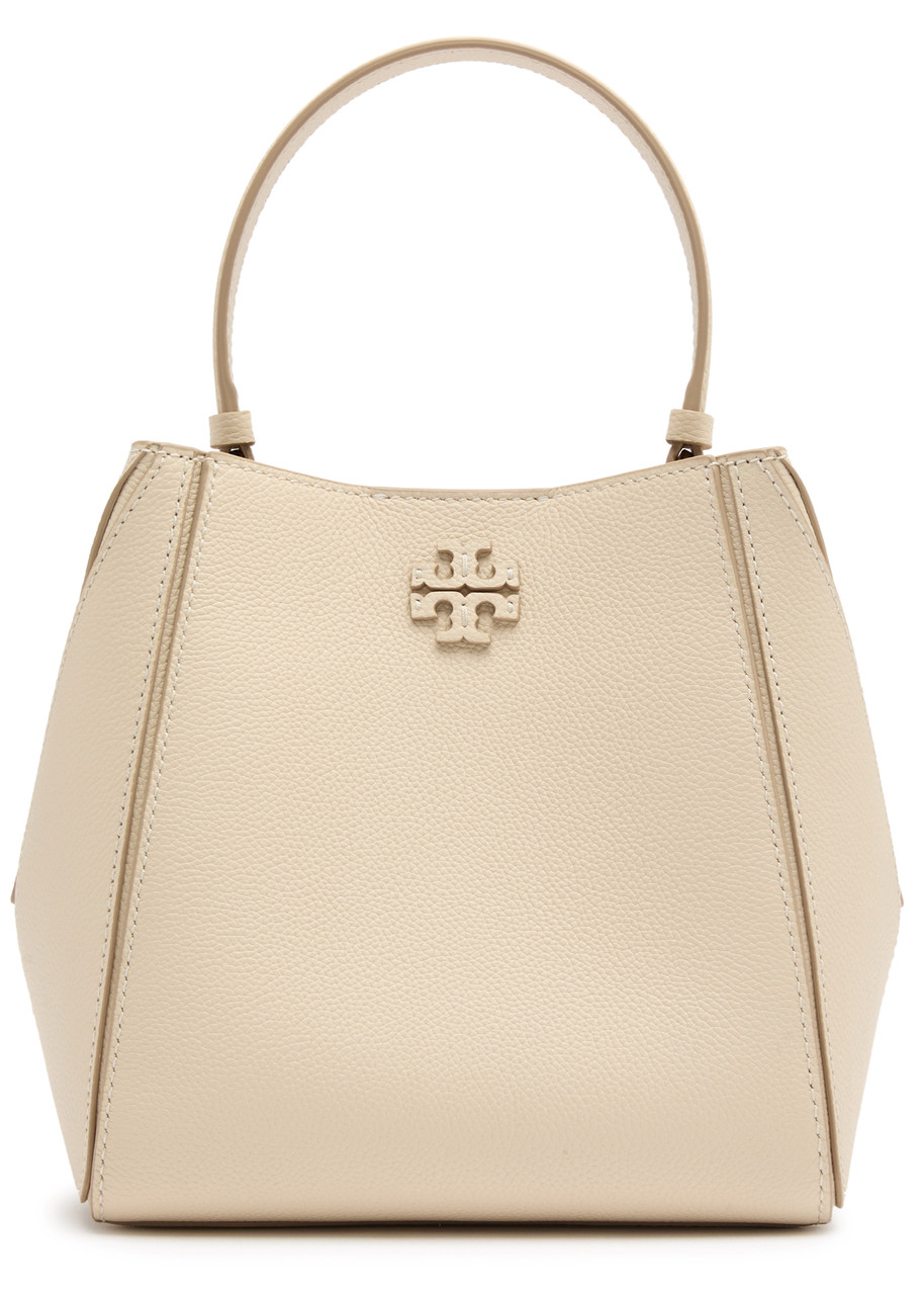 Tory Burch Mcgraw Small Leather Bucket bag - Off White - One Size