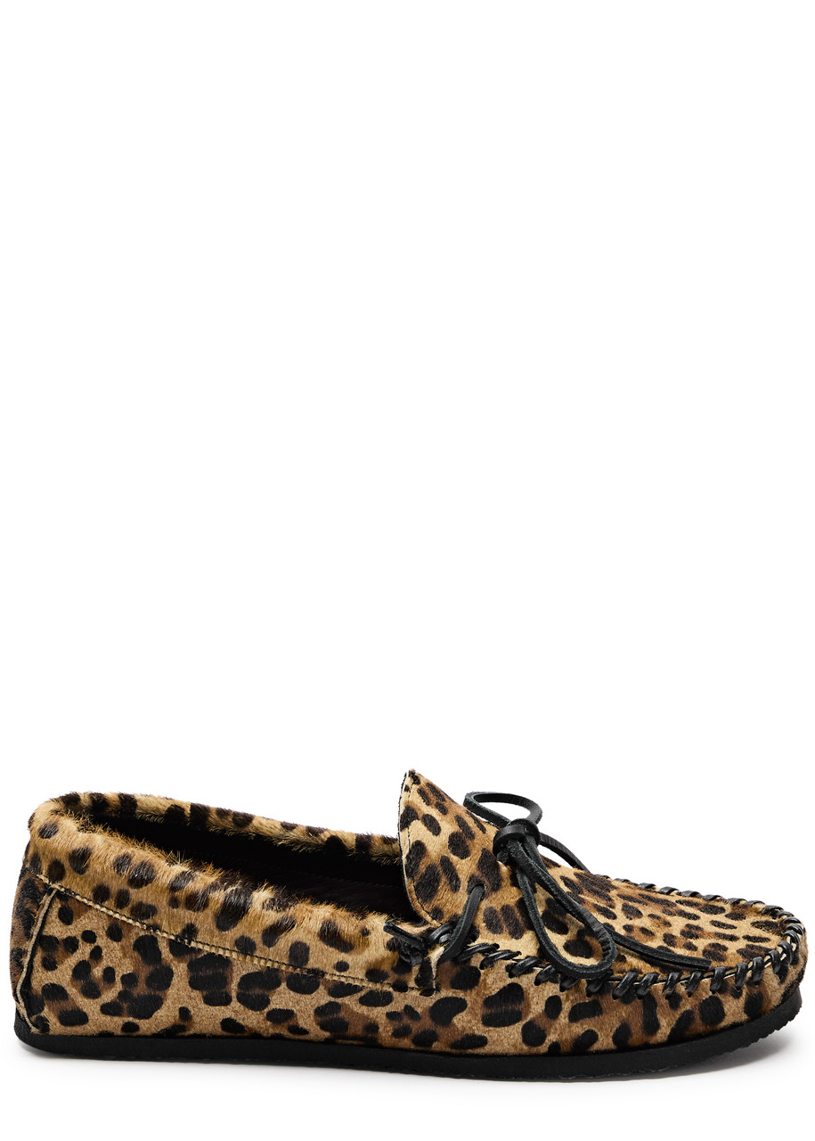 Isabel Marant Fitza Leopard-print Calf Hair Loafers In Leopard