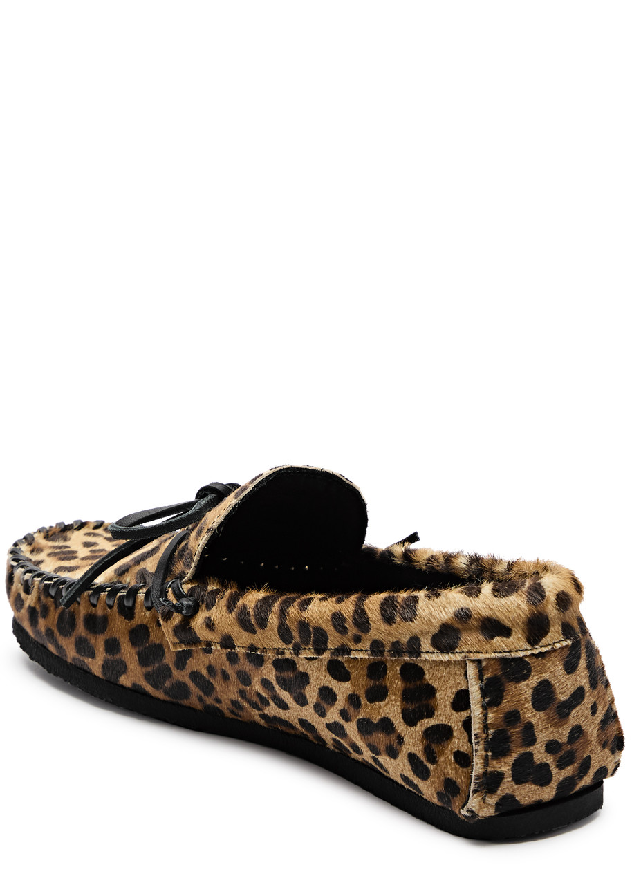Isabel Marant Fitza Leopard-print Calf Hair Loafers In Leopard