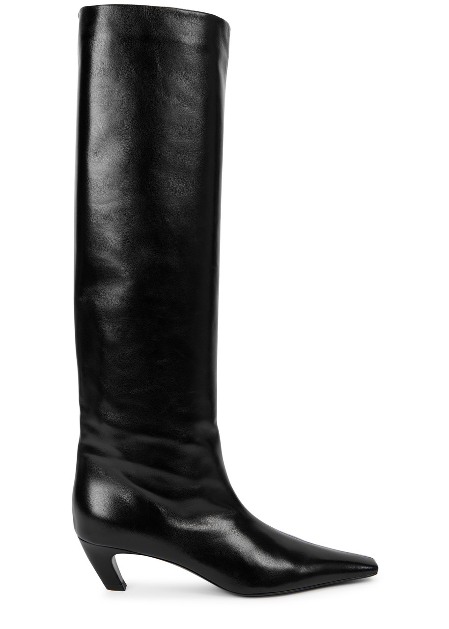 Khaite Davis 50 Leather Knee-high Boots - Black - 39 (IT39 / UK6)