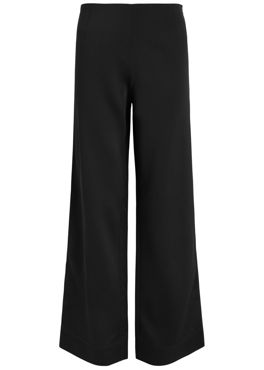 Toteme Straight-leg Satin Trousers - Black - 38 (UK10 / S)