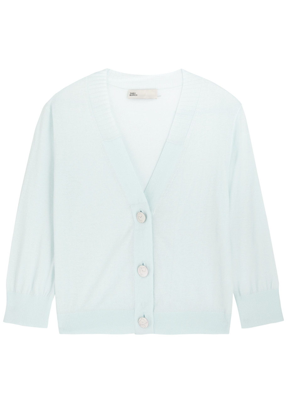 Tory Burch Cotton Cardigan - Blue - XL (UK16 / XL) - XL (UK16 /xl)