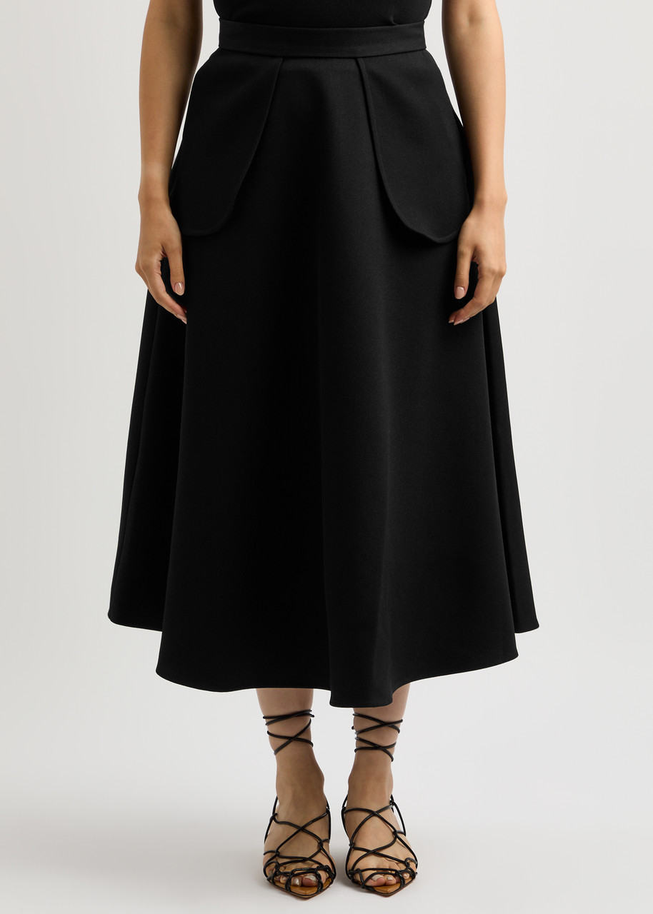  Rohe Wool Midi Skirt - Black - 40 (uk12 / M) 