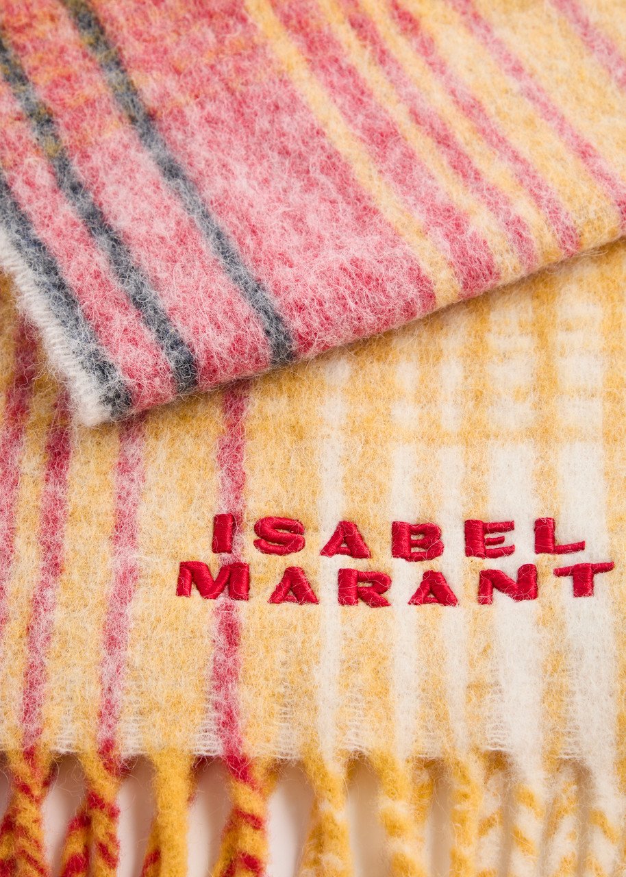  Isabel Marant Firny Checked Alpaca-blend Scarf - Red - One Size 