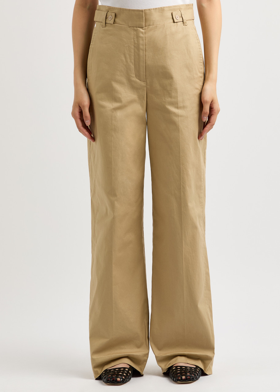 3.1 Phillip Lim Wide-leg Stretch-cotton Trousers In Tan