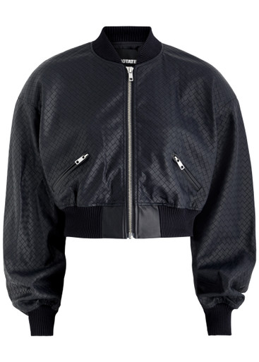 ROTATE SUNDAY Woven faux leather bomber jacket | Harvey Nichols