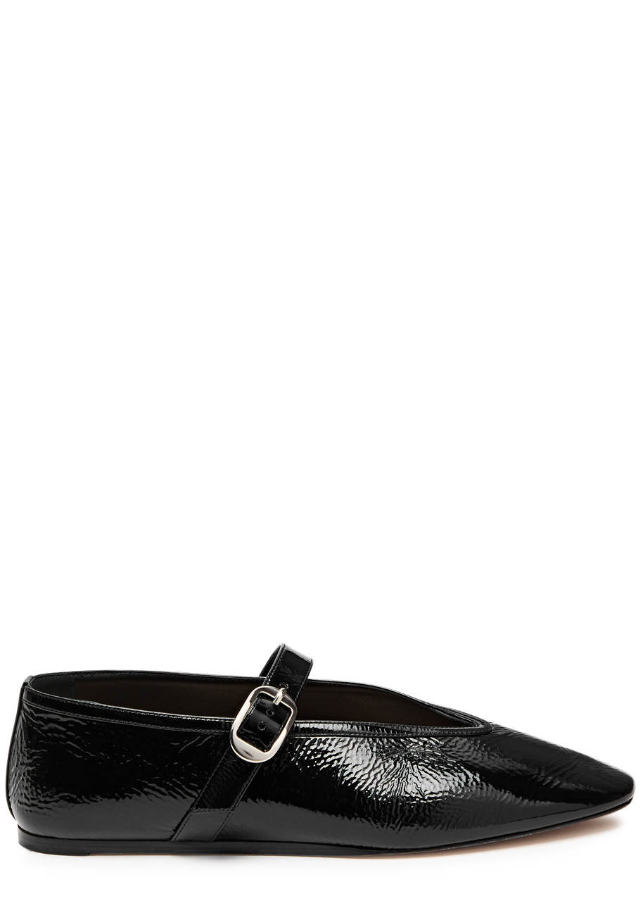 Le Monde Beryl Stella Patent Leather Ballet Flats In Black