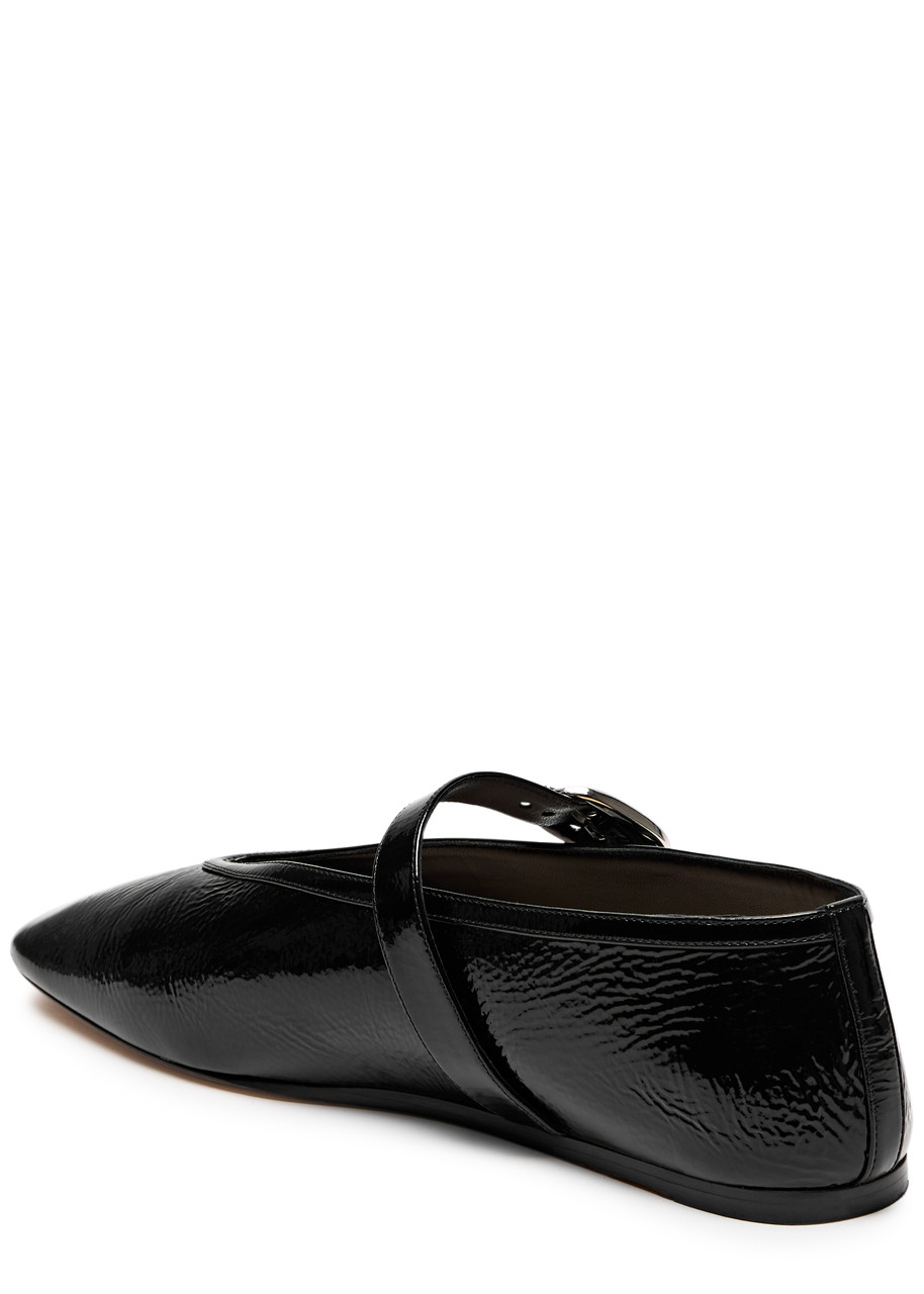 Le Monde Beryl Stella Patent Leather Ballet Flats In Black