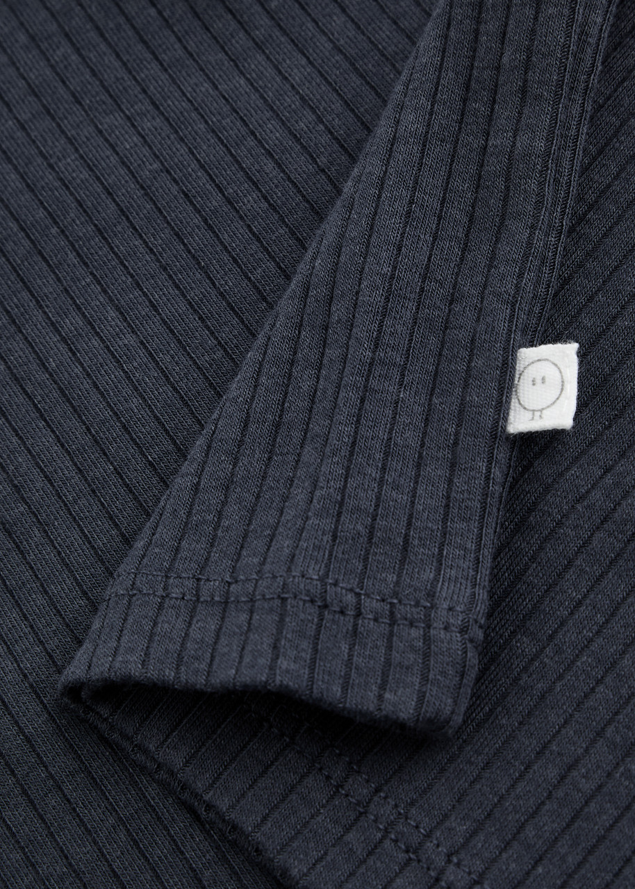 Mori Kids Ribbed Stretch-jersey Pyjama Set In Navy