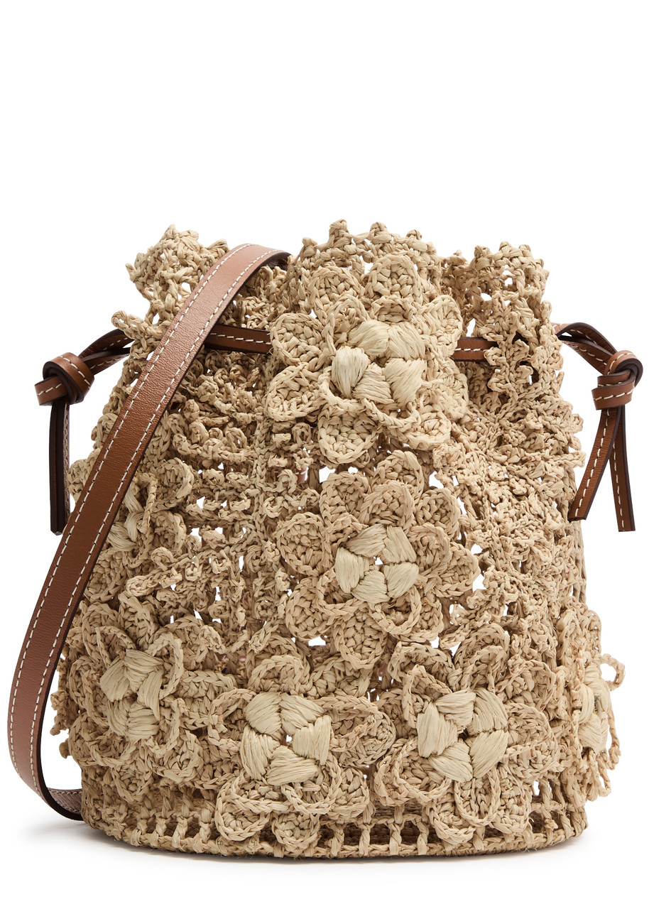 Zimmermann Floral Raffia Bucket bag - Natural - One Size