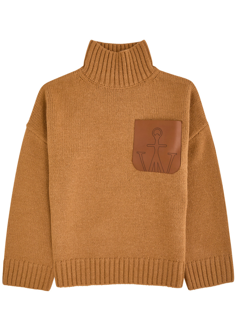 JW Anderson Logo Wool-blend Jumper - Orange - XL