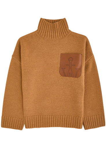 JW ANDERSON Logo wool-blend jumper | Harvey Nichols JW ANDERSON Logo wool-blend jumper | Harvey Nichols