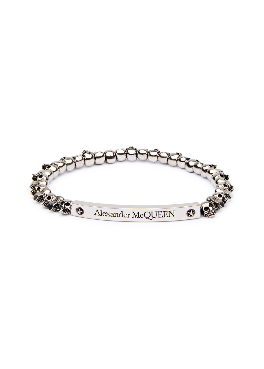 Alexander Mcqueen Skull Logo Bracelet - Silver - XS