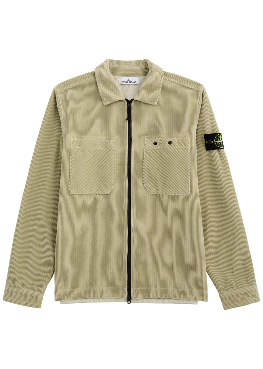 Stone Island Logo Corduroy Overshirt - Beige - L