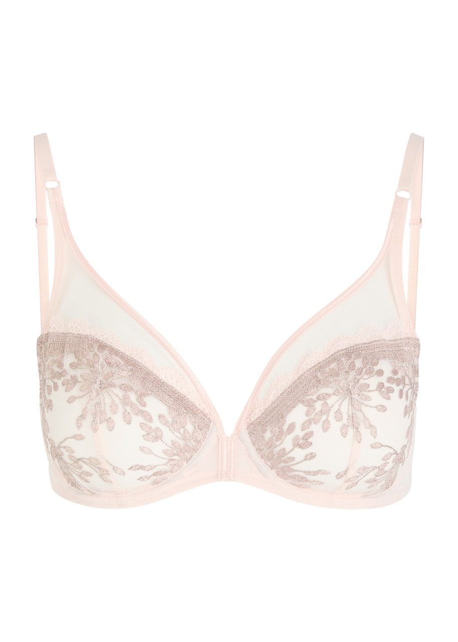 Simone PÉRÈLE Singuliere Embroidered Underwired bra - Light Pink - 32D