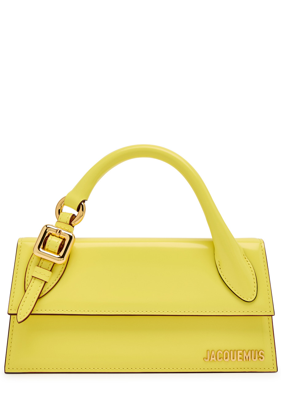 Jacquemus Le Chiquito Long Boucle Leather top Handle bag - Yellow - One Size