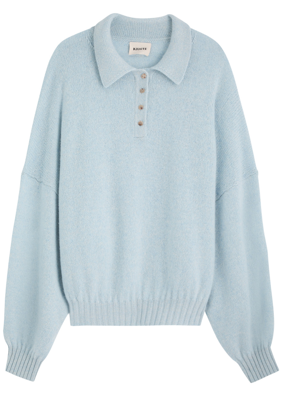 Khaite Rene Stretch-cashmere Jumper - Blue Light - XS (UK6 /xs)
