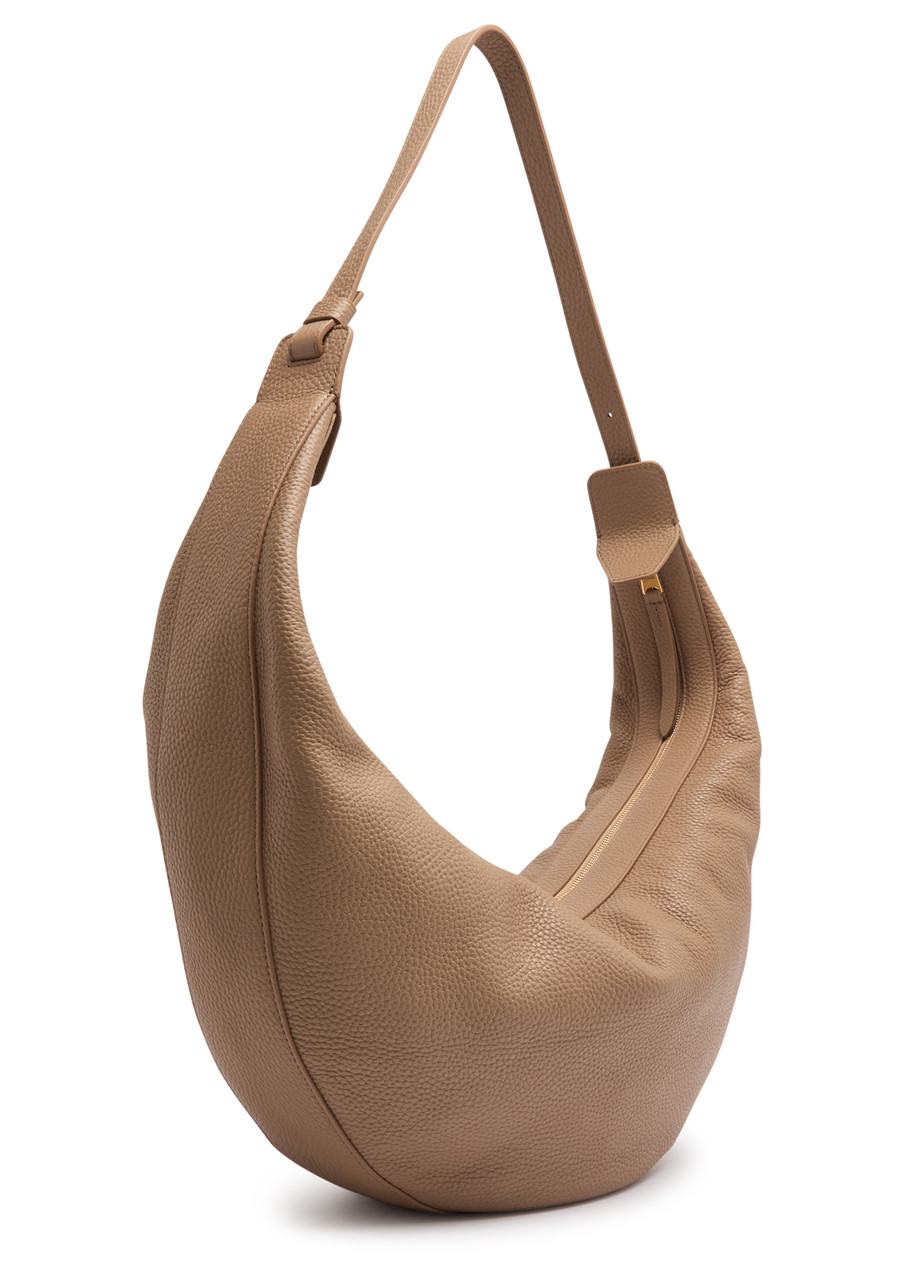Khaite Augustina Grained Leather Hobo Bag In Brown