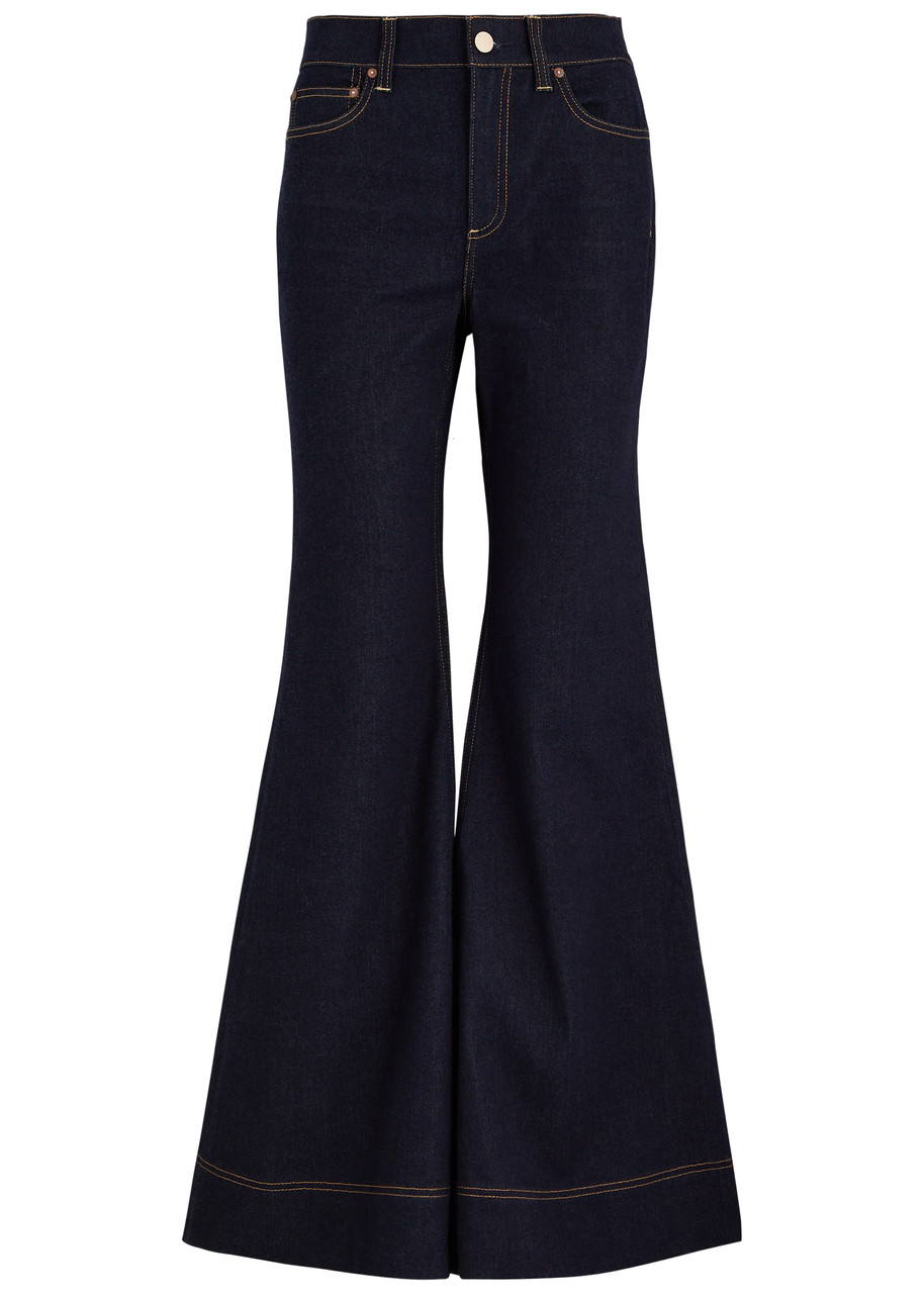 Alice And Olivia Sb High Rise Bell Jean In Denim