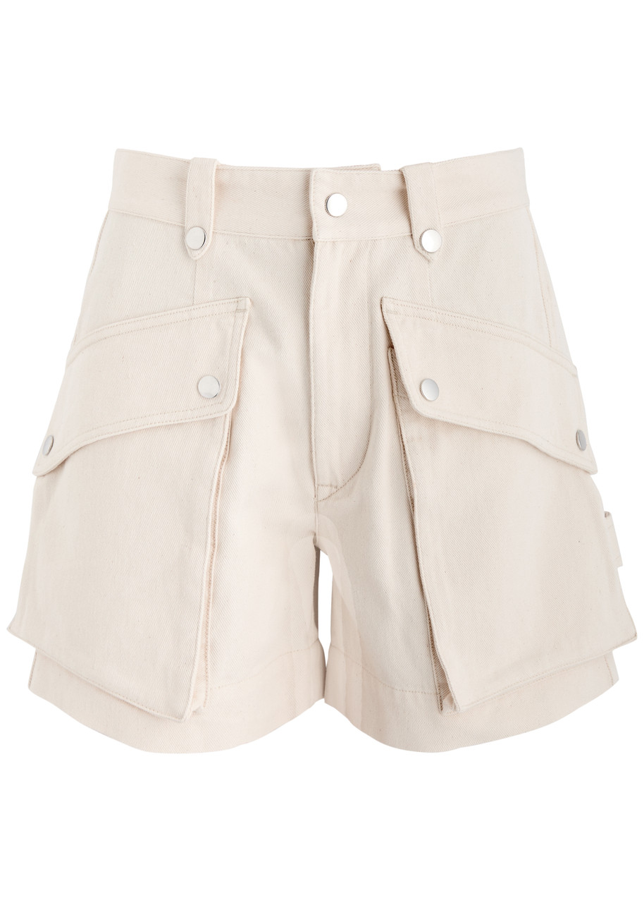 Isabel Marant étoile Jemmy Cotton-canvas Shorts - Ecru - 40 (UK12 / M)