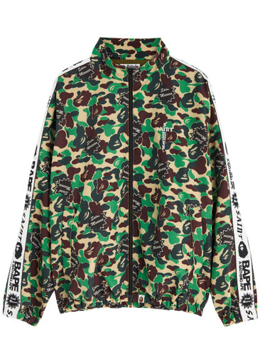 SAINT MXXXXXX X A Bathing Ape printed nylon track jacket
