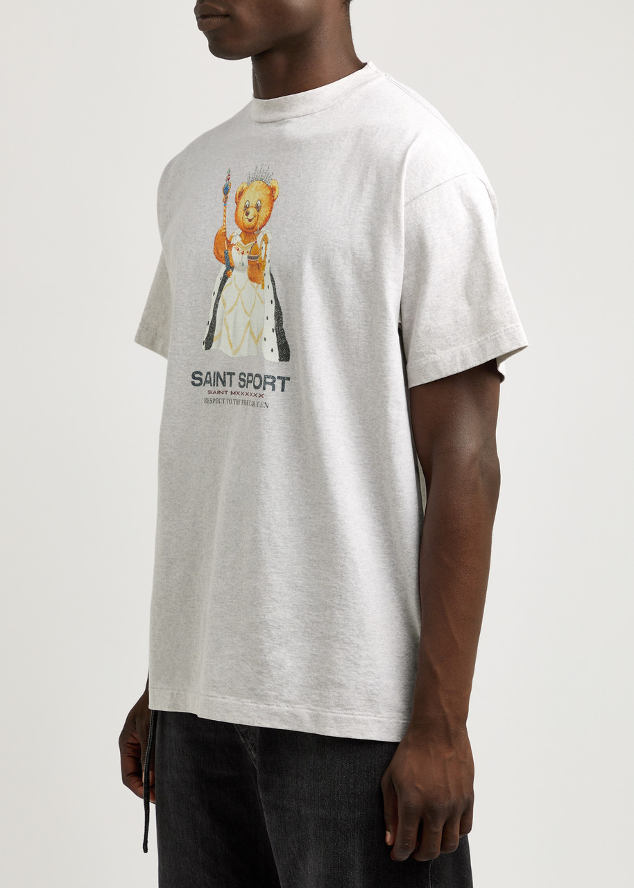 Saint Mxxxxxx Saint Sport Printed Cotton T-shirt In Grey