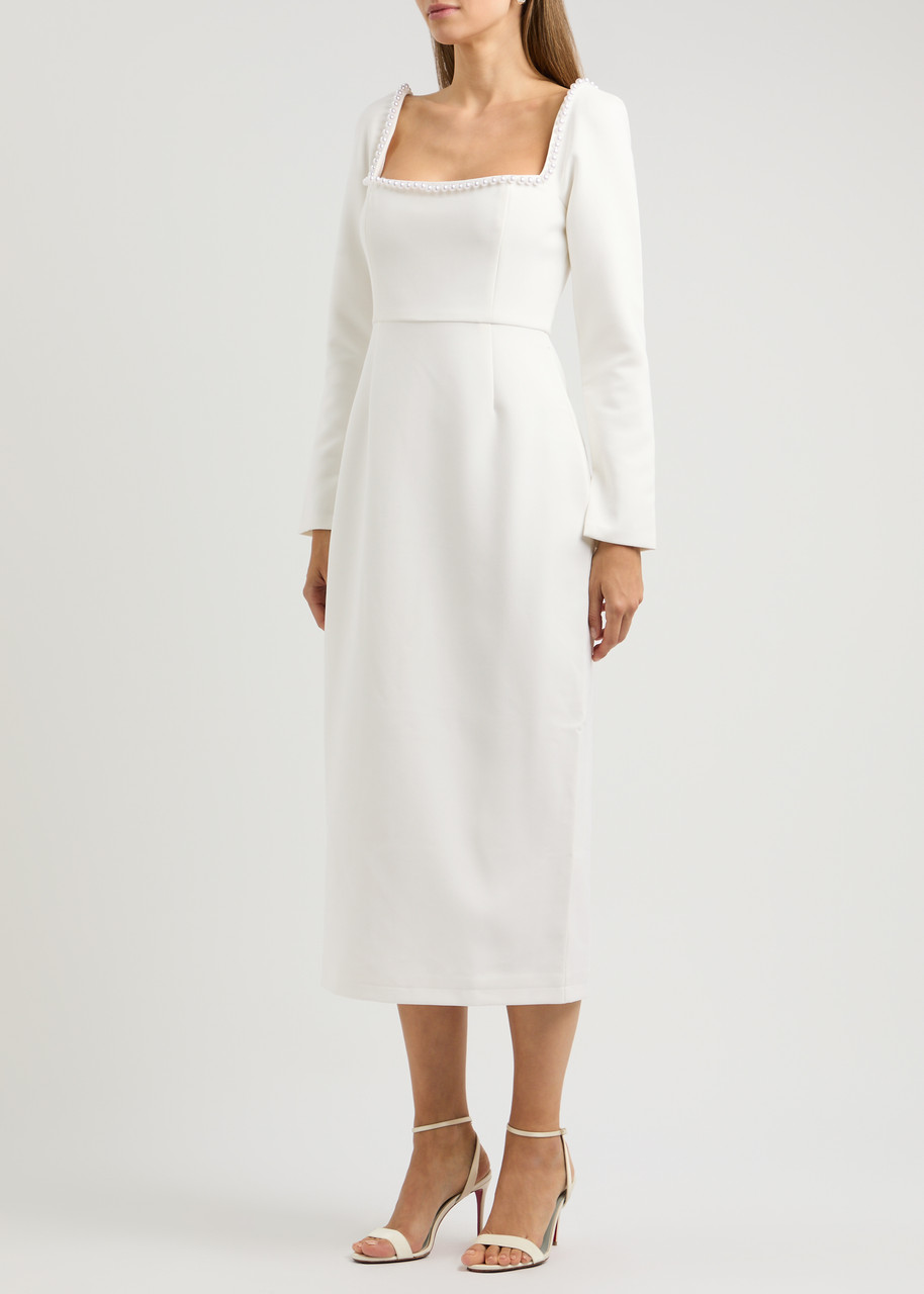 Odd Muse The Ultimate Muse Embellished Midi Dress In White