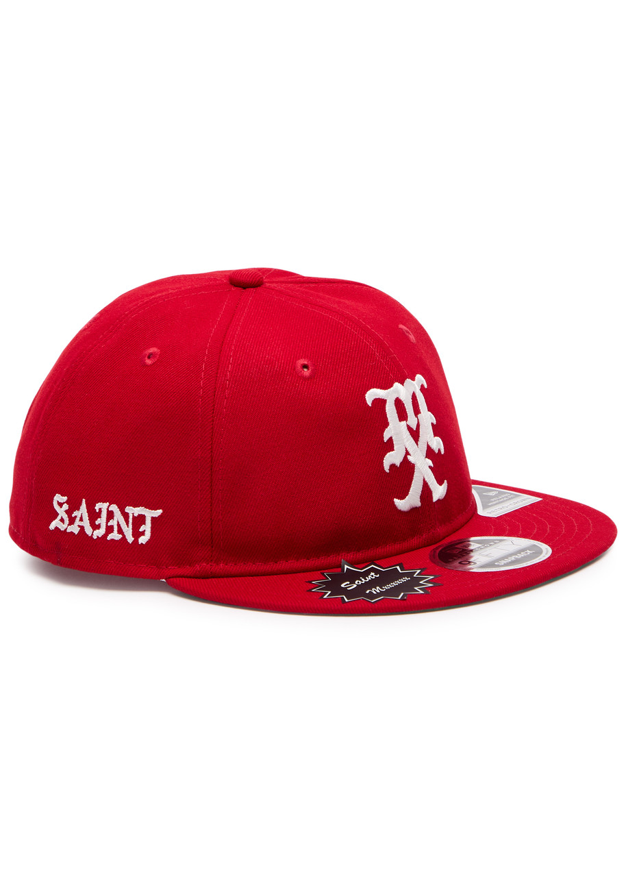 Saint Mxxxxxx X New Era Logo Cotton Snapback cap - Red - One Size