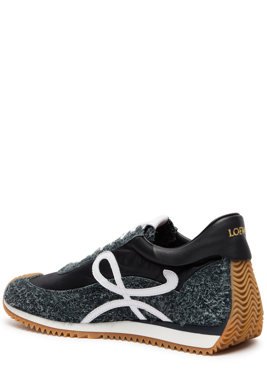 Loewe Flow Runner Sneakers In Nylon And Suede In Grey