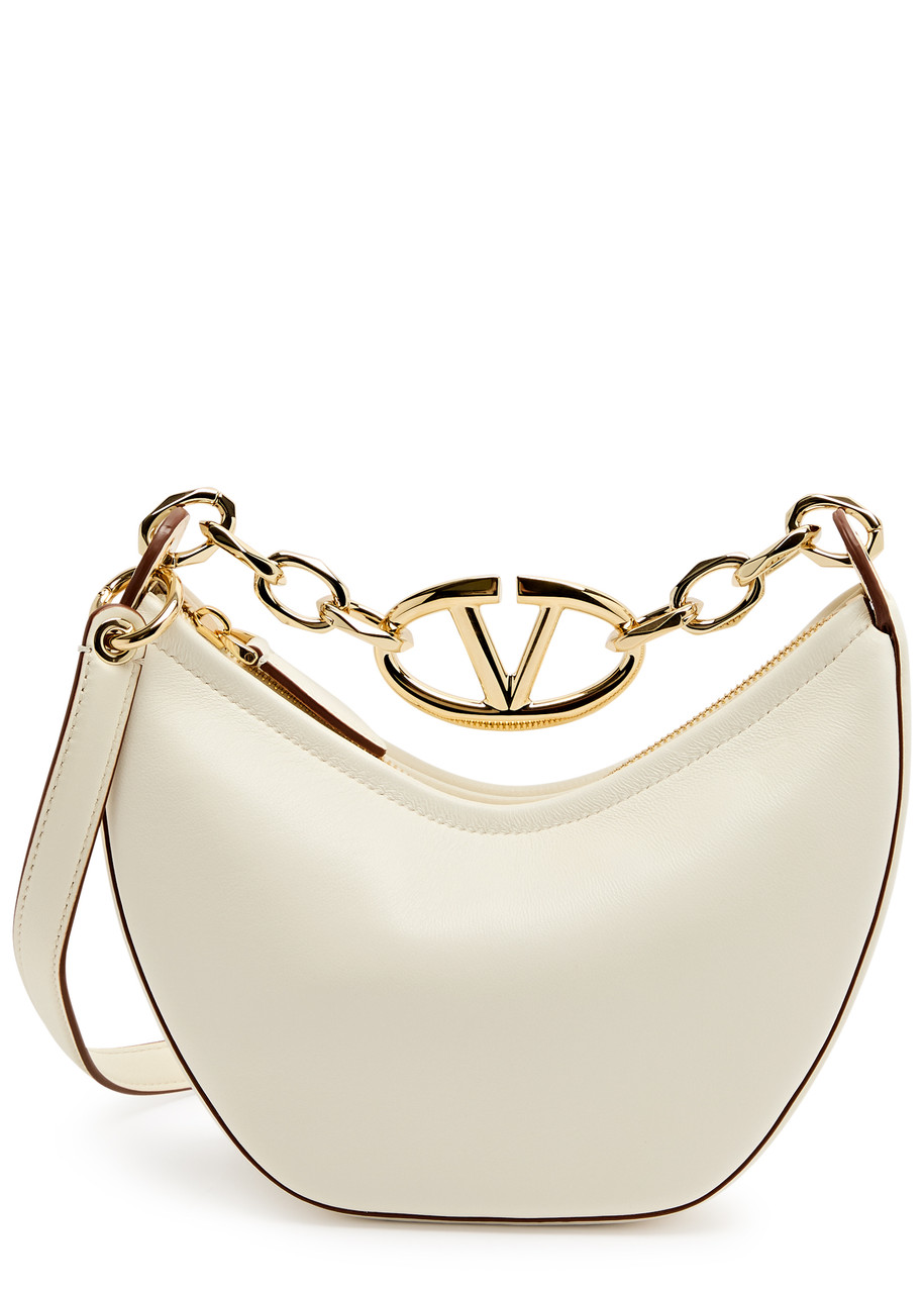 Valentino Garavani Moon Mini Leather Shoulder bag - Ivory - One Size