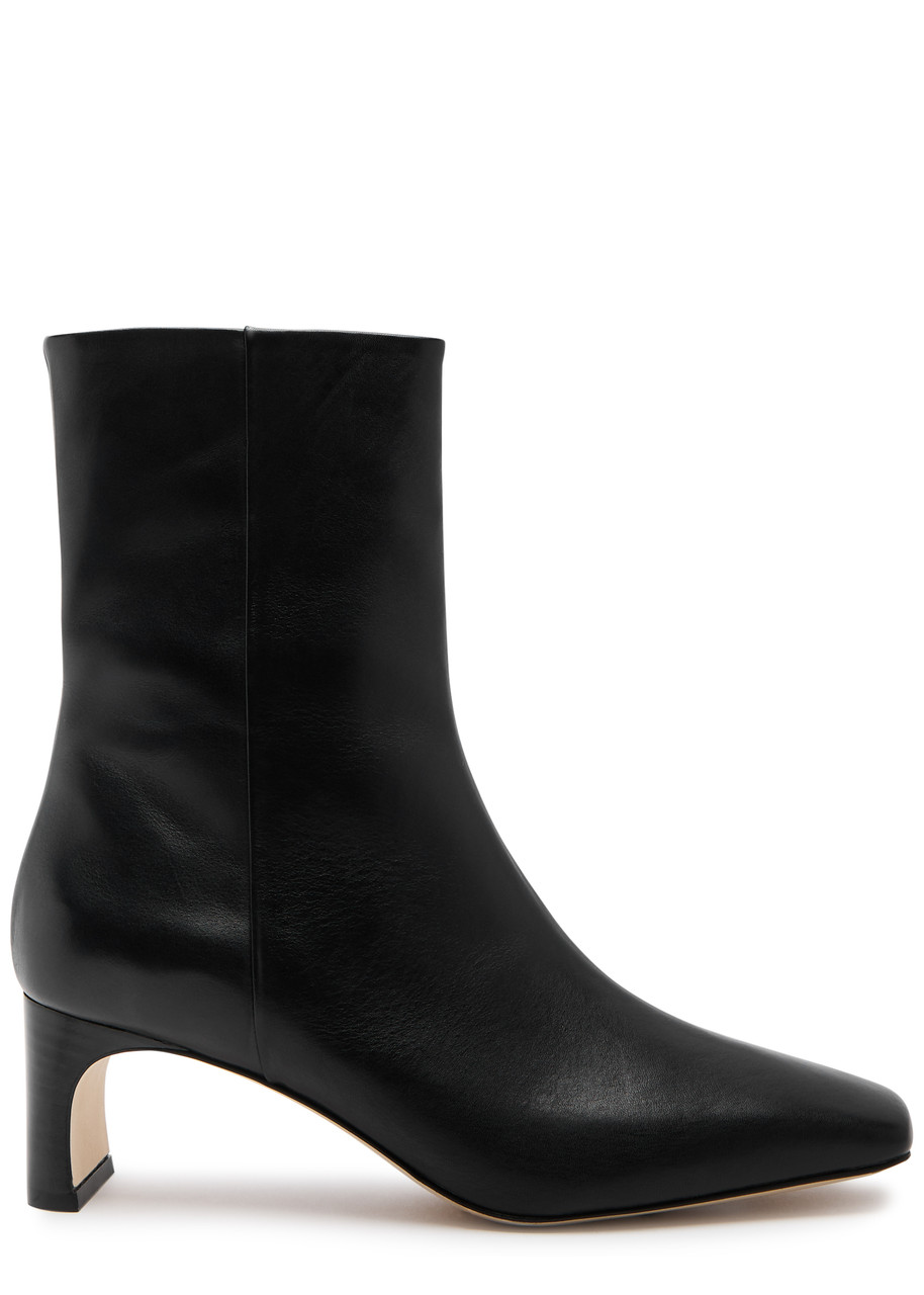 Aeyde Tabitha 65 Leather Ankle Boots In Black