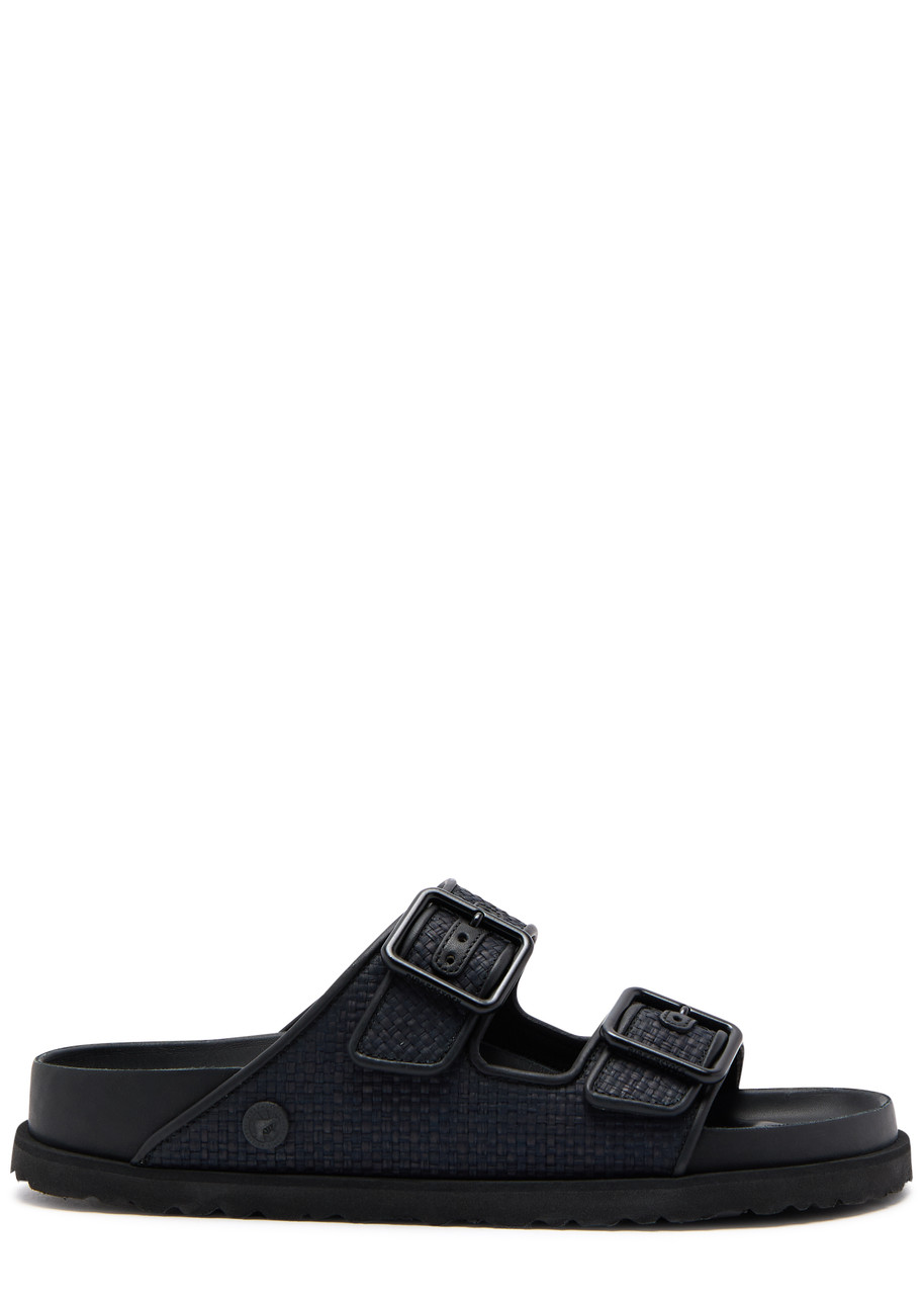 Birkenstock 1774 1774 Arizona Raffia Sliders - Black - 37 (IT37 / UK4)